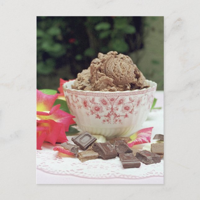 Chocolate ice cream postcard (Front)