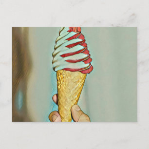 Chocolate ice cream postcard