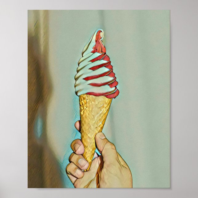 Chocolate ice cream poster (Front)