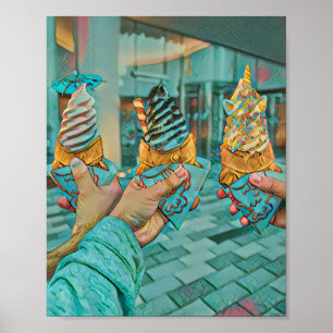 Chocolate ice cream poster