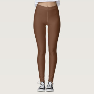 Chocolate Ice Cream Solid Brown Legging