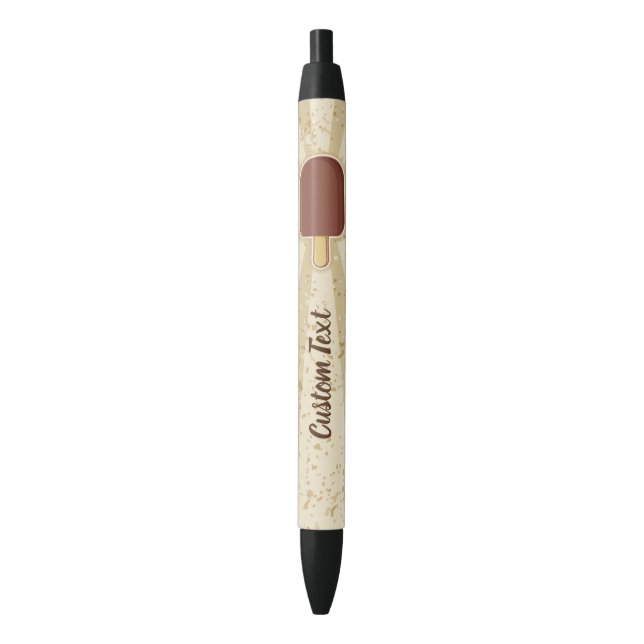 Chocolate Ice Cream Stick Black Ink Pen (Front Vertical)