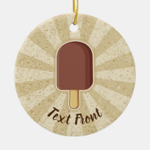 Chocolate Ice Cream Stick Ceramic Tree Decoration