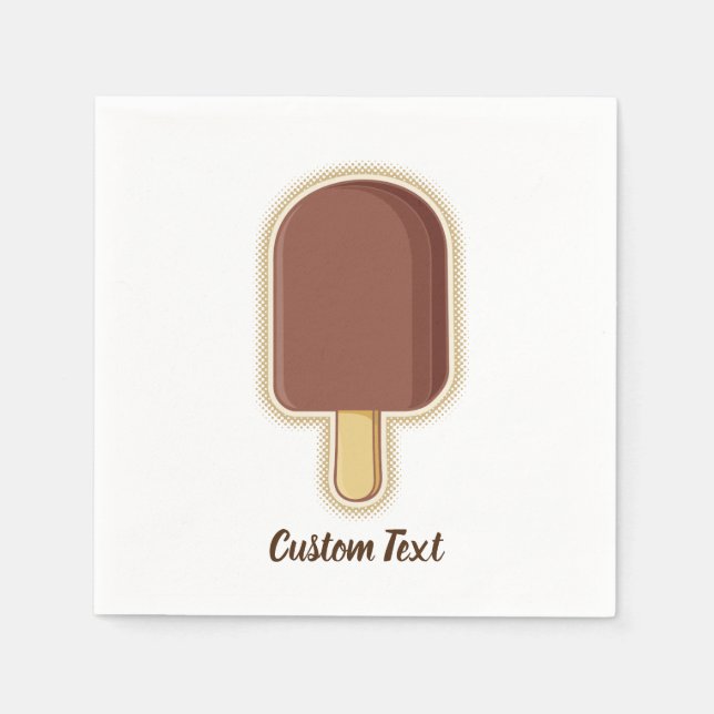 Chocolate Ice Cream Stick Napkin (Front)
