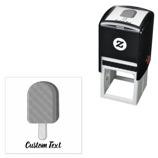 Chocolate Ice Cream Stick Self-inking Stamp (In Situ)