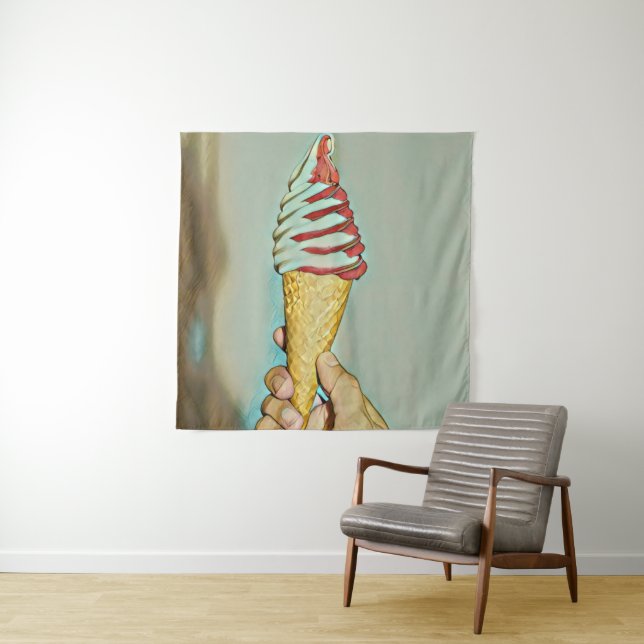 Chocolate ice cream tapestry (In Situ)