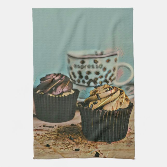 Chocolate ice cream tea towel (Vertical)