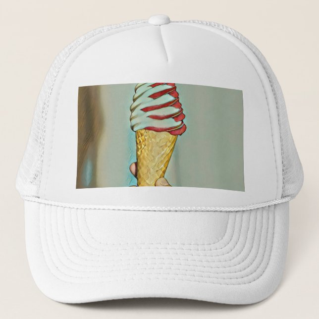 Chocolate ice cream trucker hat (Front)