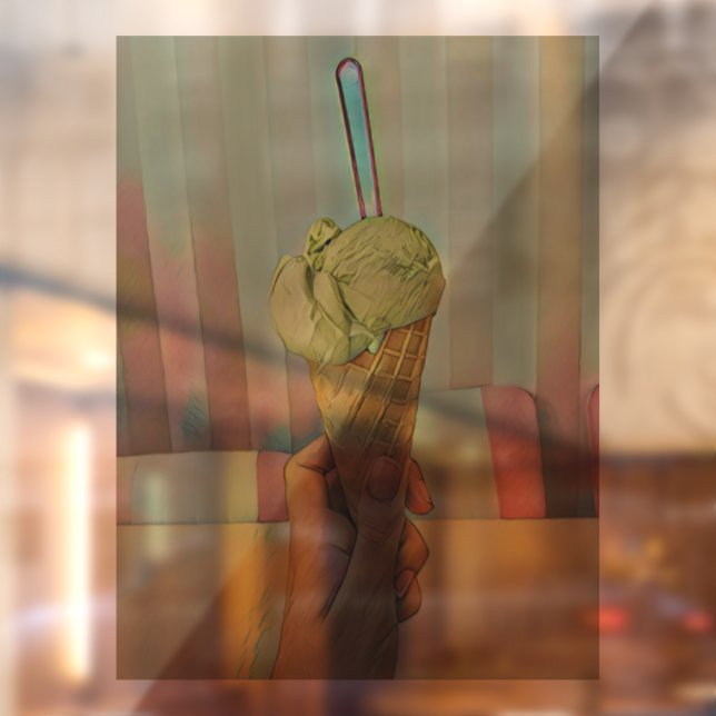 Chocolate ice cream window cling (Sheet 2)