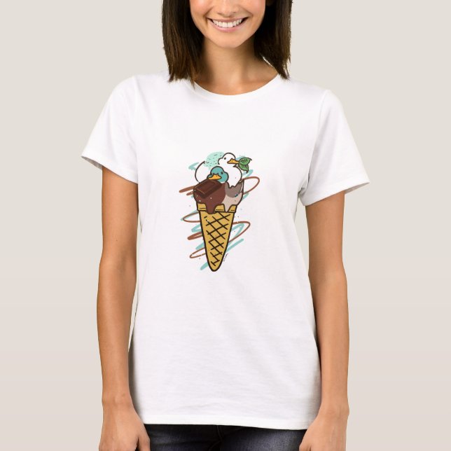 Chocolate Ice Duck T-Shirt (Front)