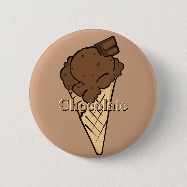 Chocolate Icecream Button (Front)