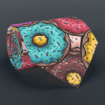 Chocolate Iced Sprinkles Doughnuts Neck Tie<br><div class="desc">Men's tie features a fun pattern of iced chocolate doughnuts with sprinkles. MORE designs in store. Cool for the office,  a night on the town,  a wedding,  for the groom or groomsmen or give as a gift to your husband,  dad,  brother or best friend. Make a statement!</div>
