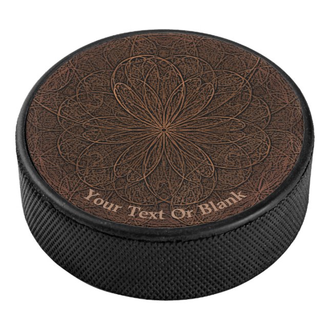 Chocolate Icing Hockey Puck (3/4)