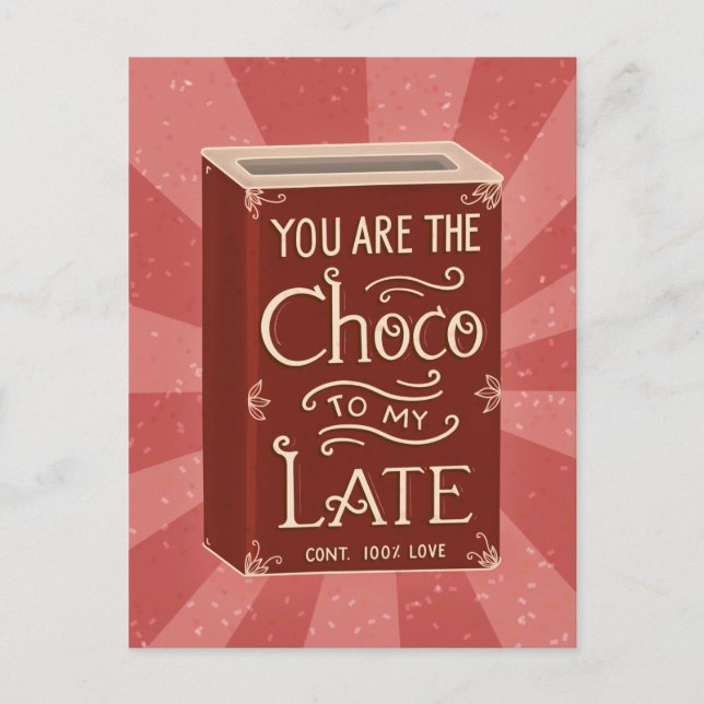 Chocolate Illustration Vintage postcard (Front)