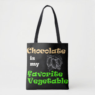 Chocolate is my Favourite Vegetable Tote Bag