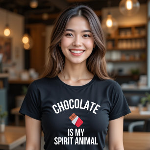 Chocolate is My Spirit Animal Funny Food T-Shirt