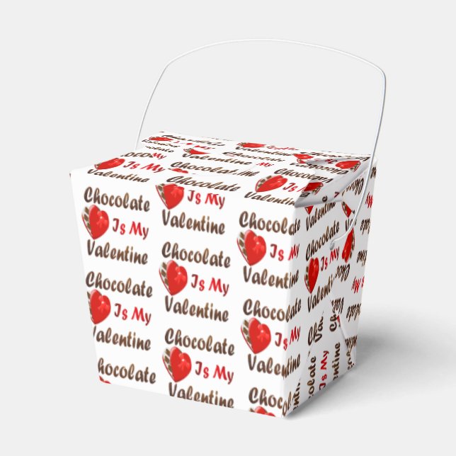 Chocolate is my Valentine Favour Box (Front Side)