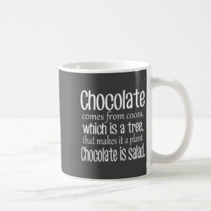 Chocolate Is Salad Funny Diet Quote  Coffee Mug