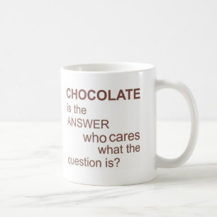 chocolate-is-the-answer coffee mug