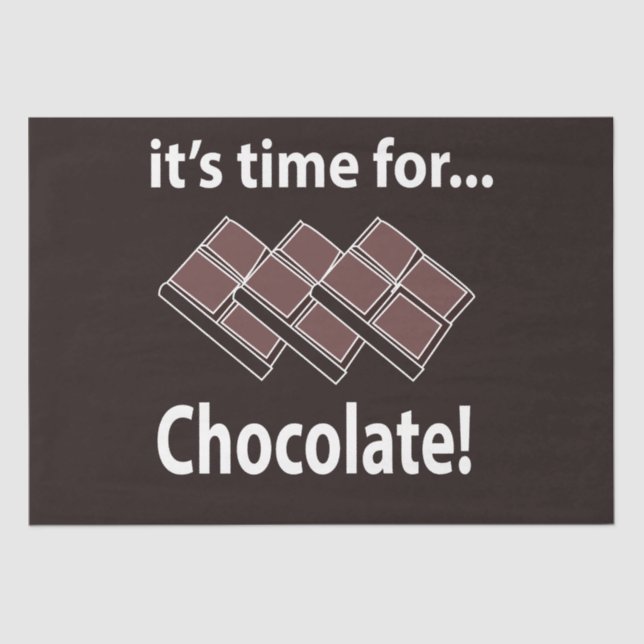 Chocolate It's Time For Chocolate Tissue Paper (Front)