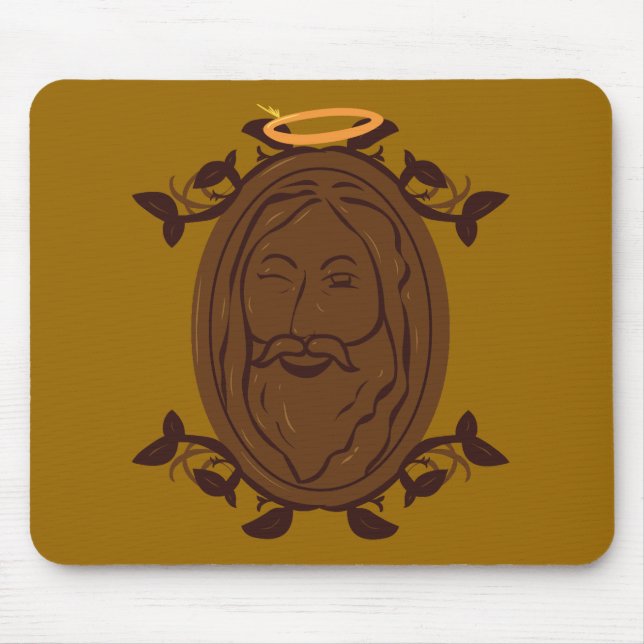 Chocolate Jesus Mouse Mat (Front)