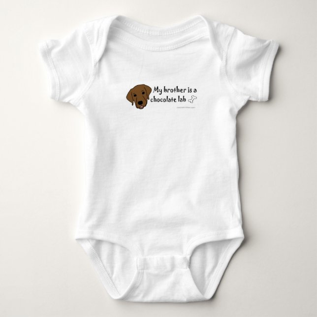 chocolate lab baby bodysuit (Front)