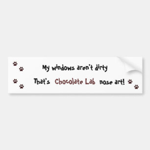 Chocolate Lab Bumper Sticker