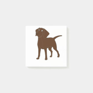chocolate lab cartoon full 3 post-it notes