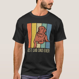 Chocolate Lab Dad Labrador Retriever Retro Matchin T-Shirt