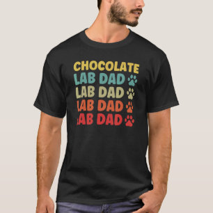 Chocolate Lab Dad Labrador Retriever Vintage Fathe T-Shirt