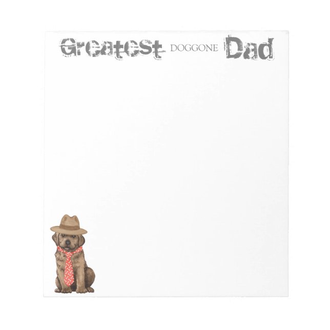 Chocolate Lab Dad Notepad (Front)