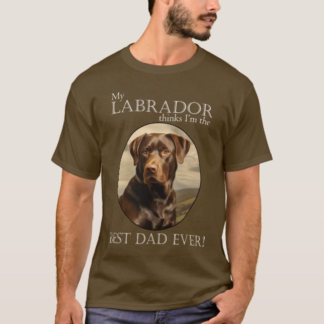Chocolate Lab Dad T-Shirt (Front)