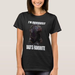 Chocolate Lab Dad The Lab Father Brown Labrador Re T-Shirt
