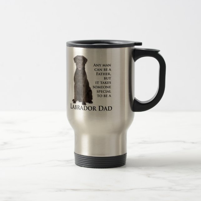 Chocolate Lab Dad Travel Mug (Right)
