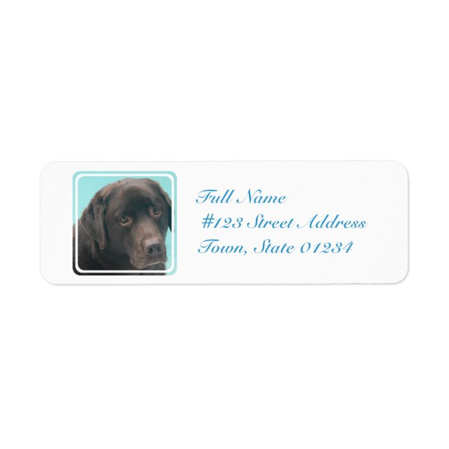 Chocolate Lab Dog Mailing Labels (Front)