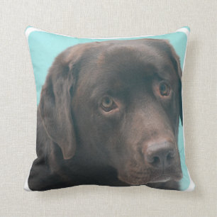 Chocolate Lab Dog Pillow