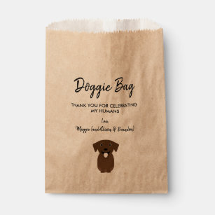 Chocolate Lab Doggie Bag for Wedding, Favour Bags