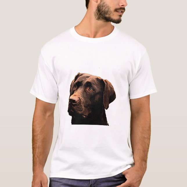 chocolate lab face T-Shirt (Front)