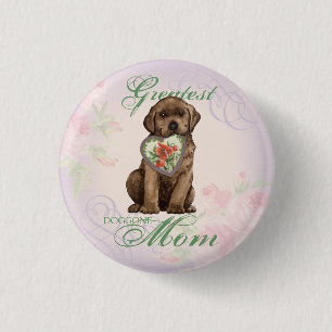 Chocolate Lab Heart Mum 3 Cm Round Badge