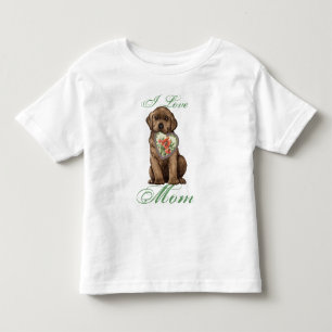 Chocolate Lab Heart Mum Toddler T-Shirt