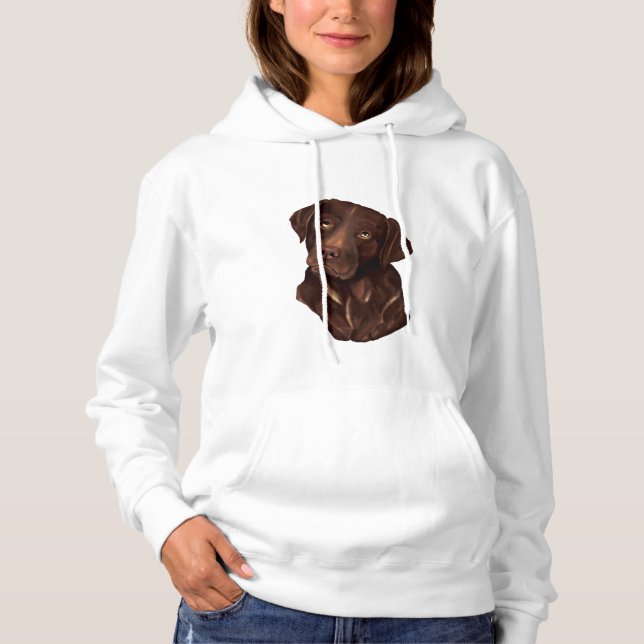 Chocolate Lab Hoodie Shirt (Front)