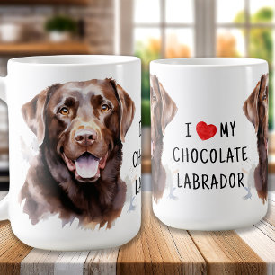 Chocolate Lab - I Love My Chocolate Labrador Coffee Mug