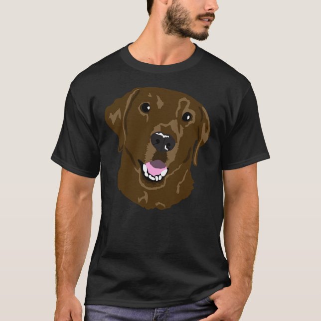 Chocolate Lab Illustration T-Shirt (Front)