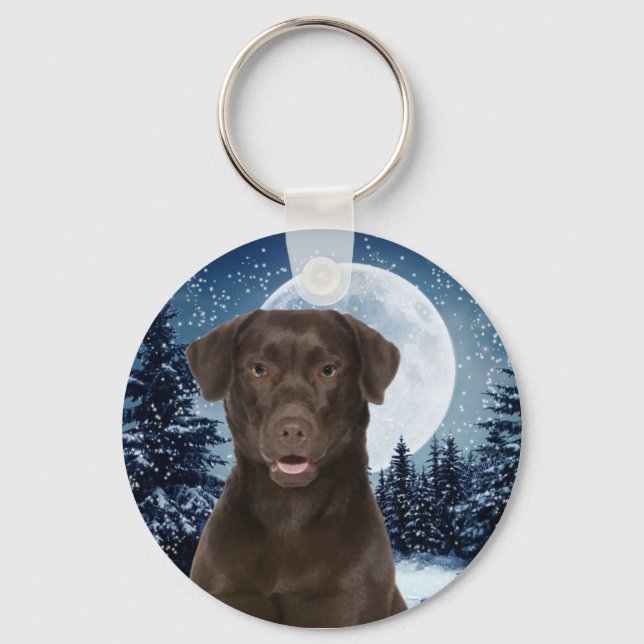 Chocolate Lab Key Ring (Front)