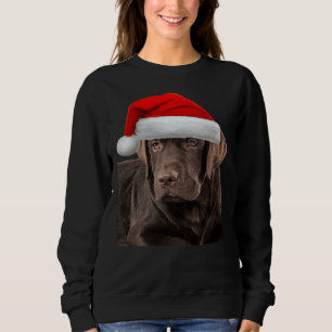 Chocolate Lab Labrador Retriever Dog Christmas Sweatshirt