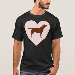 Chocolate Lab Labrador Retriever Heart Love T-Shirt