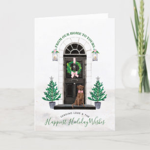 Chocolate Lab Labrador Retriever Holiday Greeting Card