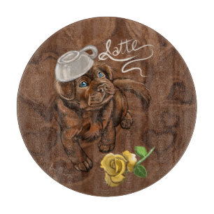 Chocolate Lab Latte Cutting Board