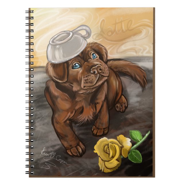 Chocolate Lab Latte Notebook (Front)