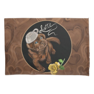 Chocolate Lab Latte Pillowcase